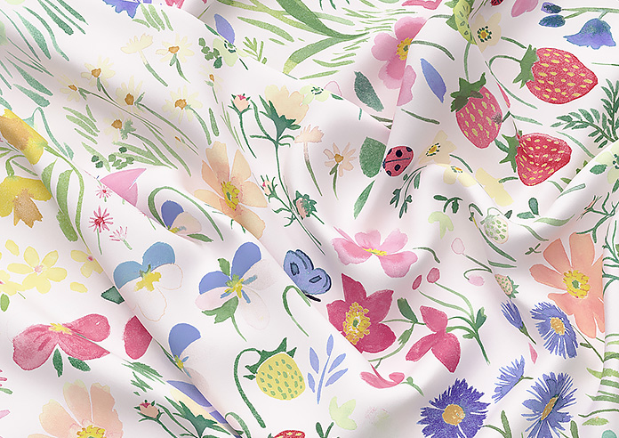 Wee Blue Bell Secret Garden, Rose - Made to Measure Curtains - Image 4